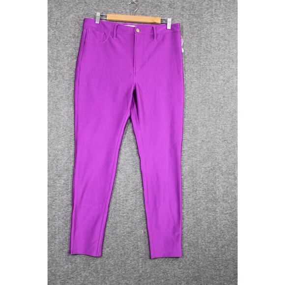 Good American Womens 14 Compression Shine Pants Pop Thistle Magenta Pink - Picture 1 of 6